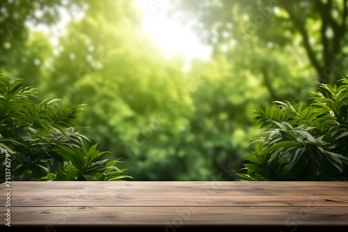 table and grass