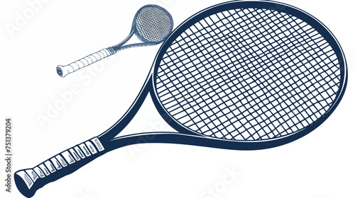 Racket sport tennis equipment object isolated on white