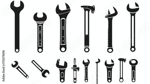 Repair tools icon set. tool icon vector. setting icon photo