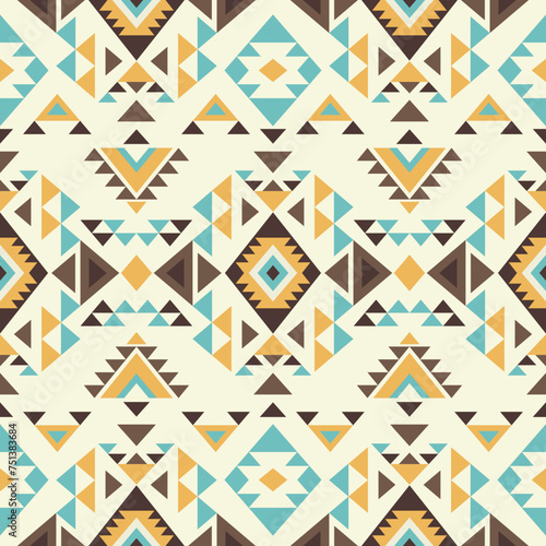 Aztec seamless pattern. Ethnic ornament. Navajo motifs.