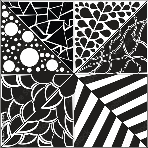 black and white seamless pattern