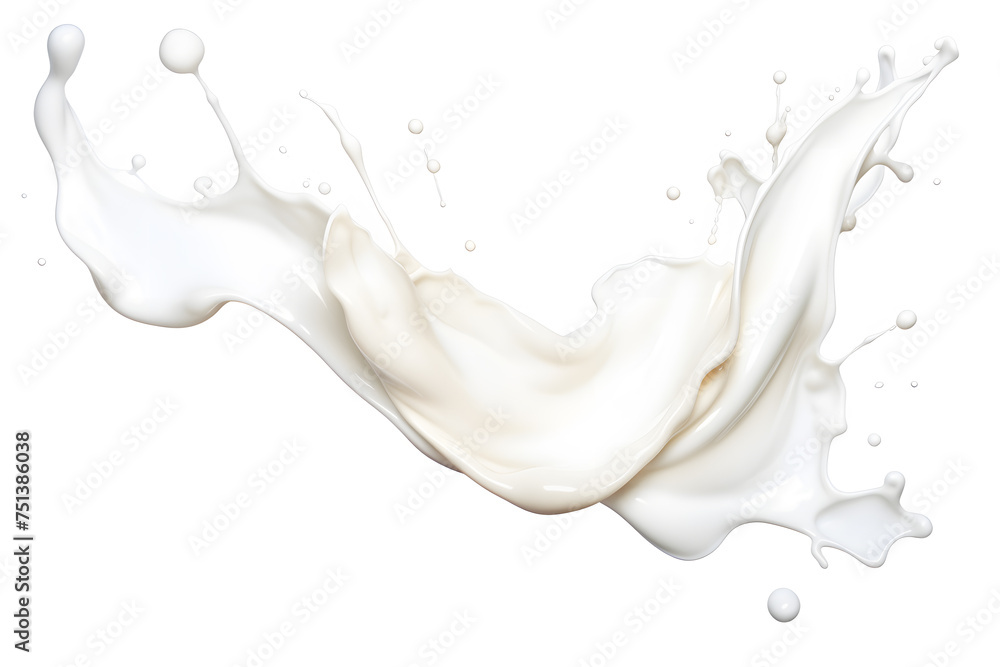 Milk creamy splash isolated on white background Milk creamy splash isolated on white background