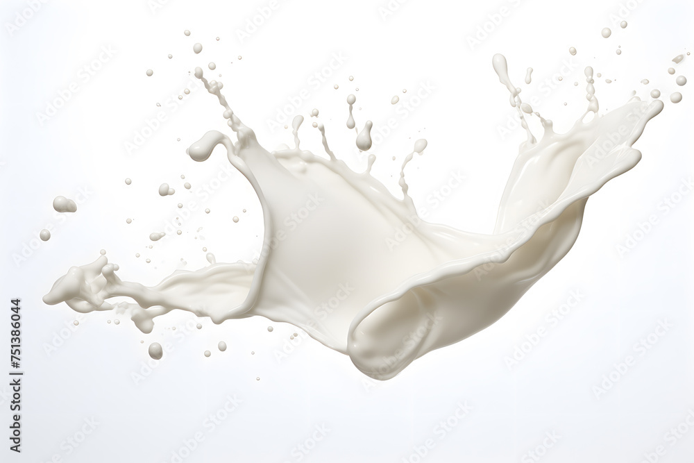 Milk creamy splash isolated on white background Milk creamy splash isolated on white background