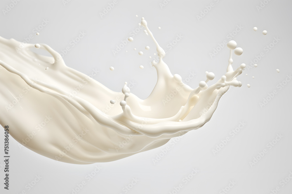 Milk creamy splash isolated on white background Milk creamy splash isolated on white background