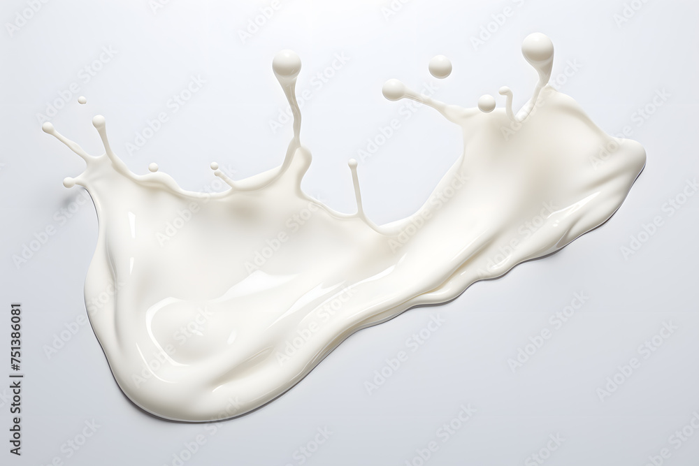 Milk creamy splash isolated on white background Milk creamy splash isolated on white background