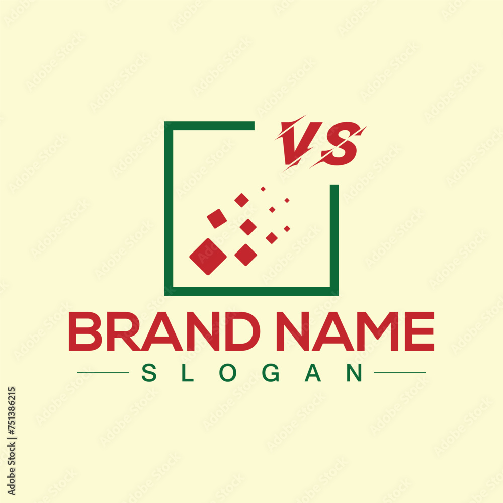 Fototapeta premium Creative VS letter logo design for your business brands