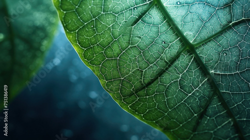 Green leaf macro photo
