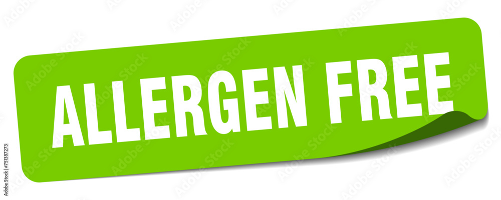 allergen free sticker. allergen free label allergen free sticker. allergen free label