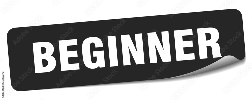 beginner sticker. beginner label beginner sticker. beginner label