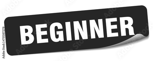 beginner sticker. beginner label