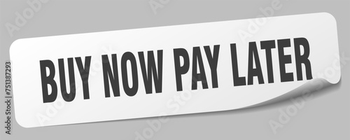 buy now pay later sticker. buy now pay later label