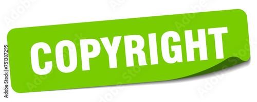 copyright sticker. copyright label