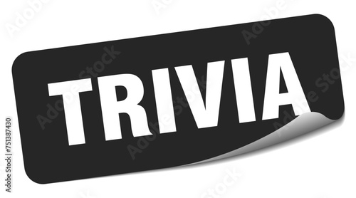 trivia sticker. trivia label