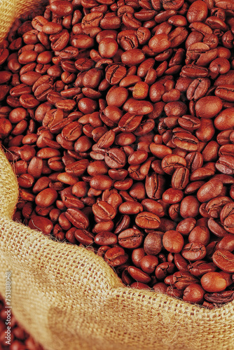 Cloth Bag Filled of Cofee Beans © Al Carrera