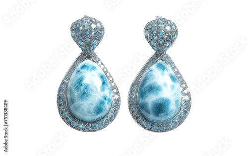 Larimar Earring isolated on transparent Background