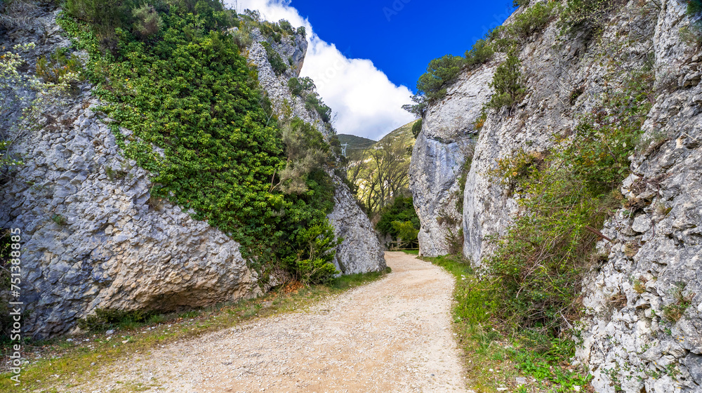Desfiladero del Rio Purón Path, Montes Obarenes-San Zadornil Natural Park, Herrán, Las Merindades, Burgos, Castilla y León, Spain, Europe Desfiladero del Rio Purón Path, Montes Obarenes-San Zadornil Natural Park, Herrán, Las Merindades, Burgos, Castilla y León, Spain, Europe