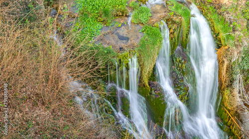 Paseo del Molinar Path, Molinar River Waterfall, Tobera, Montes Obarenes-San Zadornil Natural Park, Las Merindades, Burgos, Castilla y León, Spain, Europe photo
