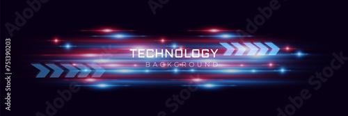 Modern abstract high speed movement of light and arrow. Motion technology for banner or poster design concept.