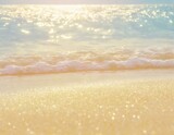 美しい海と貝殻（楽しい夏の旅行イメージ、南国のビーチ、キラキラの海）
