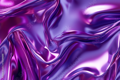 A detailed view of a purple fabric featuring intricate wavy lines running across its surface