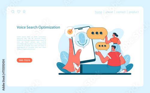 Marketing 5.0 concept. Capturing the essence of voice search optimization