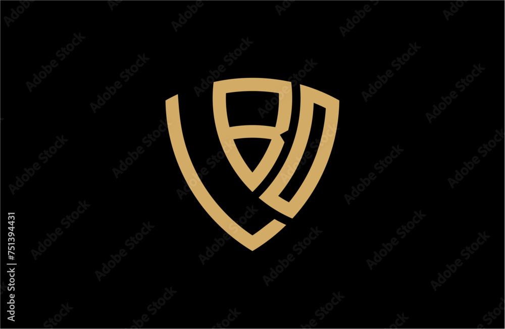 LBO creative letter shield logo design vector icon illustration LBO creative letter shield logo design vector icon illustration