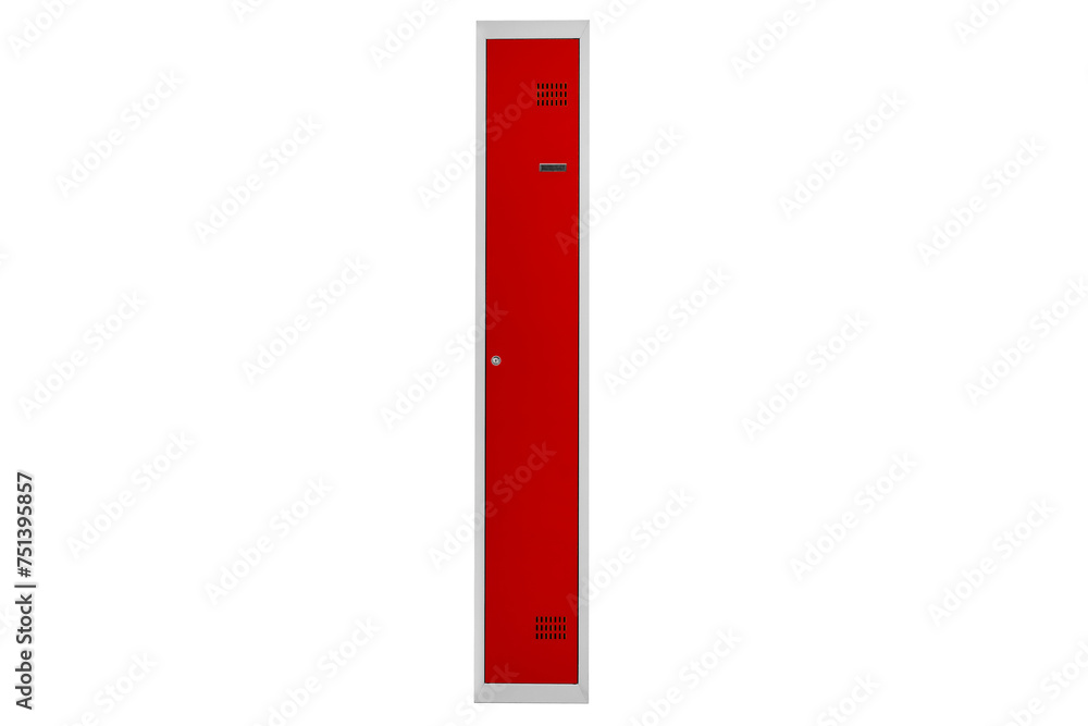 Red lockers for locker room. Change room metal box Red lockers for locker room. Change room metal box