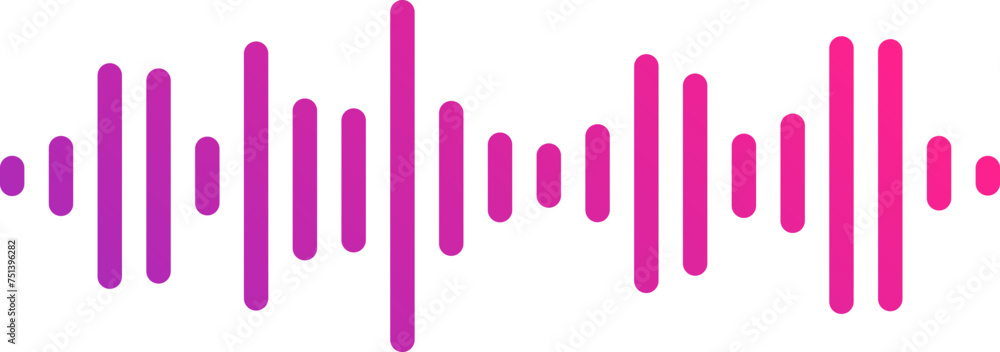 Rounded Pink and Purple Gradient Soundwave Rounded Pink and Purple Gradient Soundwave