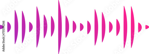 Sharp Pink and Purple Gradient Soundwave