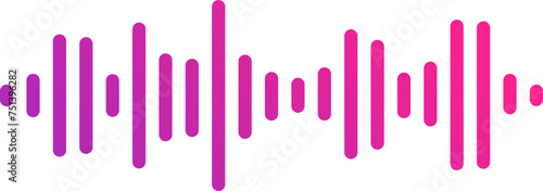 Rounded Pink and Purple Gradient Soundwave