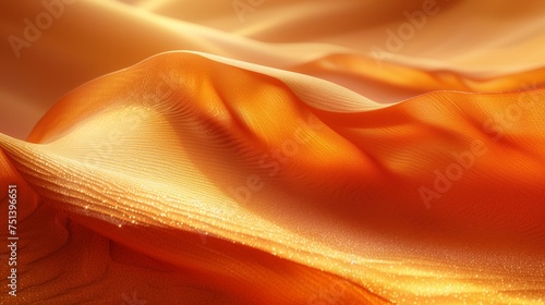Sunset light highlights the intricate textures and contours of sand dunes.