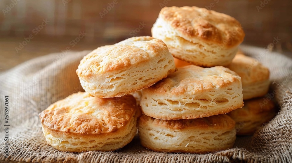 close-up photo of a pile of biscuits or cookies