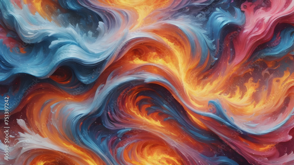 Abstract background with blue, red, yellow and pink splashes Abstract background with blue, red, yellow and pink splashes
