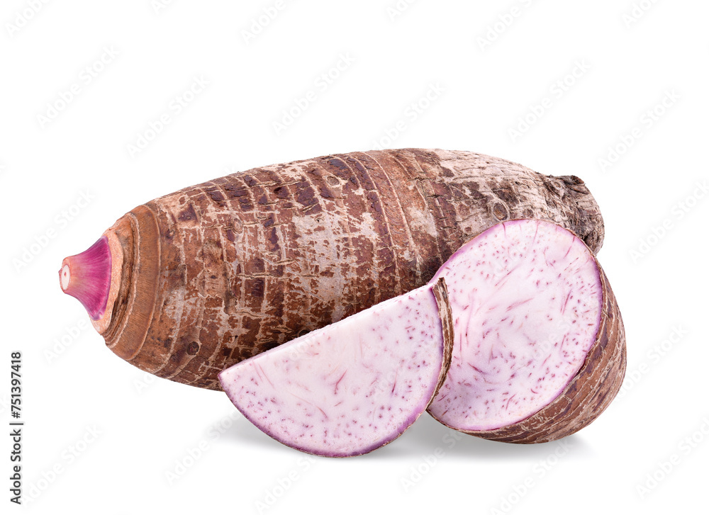 custom made wallpaper toronto digitalTaro, sliced of taro isolated on white background