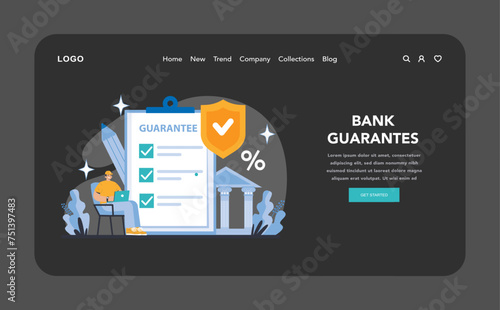 Bank services concept. Flat vector illustration.