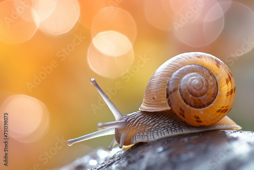 Macro Shot of a Snail: Capturing Nature's Magnificent Beauty