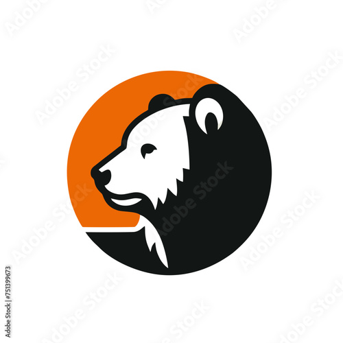 Sun Bear1 Simple and Clean Logo Icon  photo