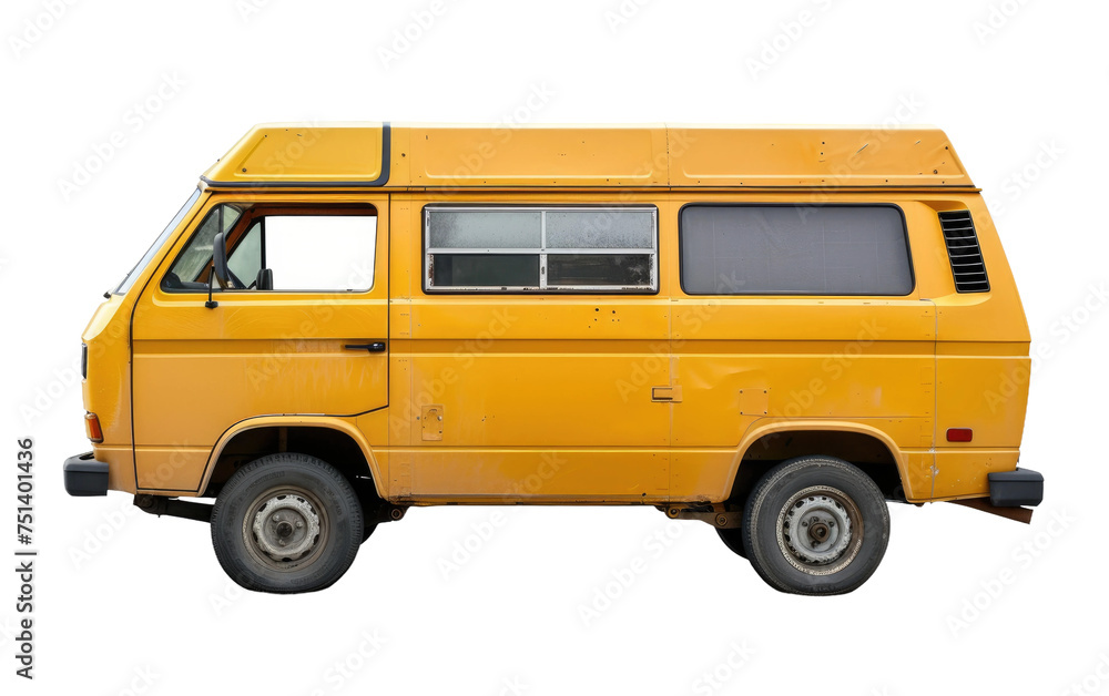 School Transport Vehicle isolated on transparent Background