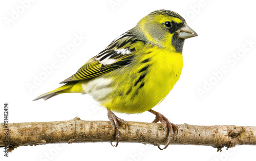 Branch Dweller: The Siskin's Perch isolated on transparent Background