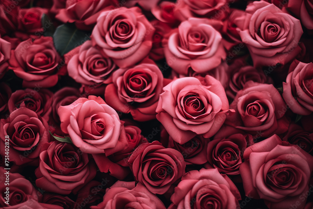 illustration of red roses bouquet texture. Created with Generative AI illustration of red roses bouquet texture. Created with Generative AI