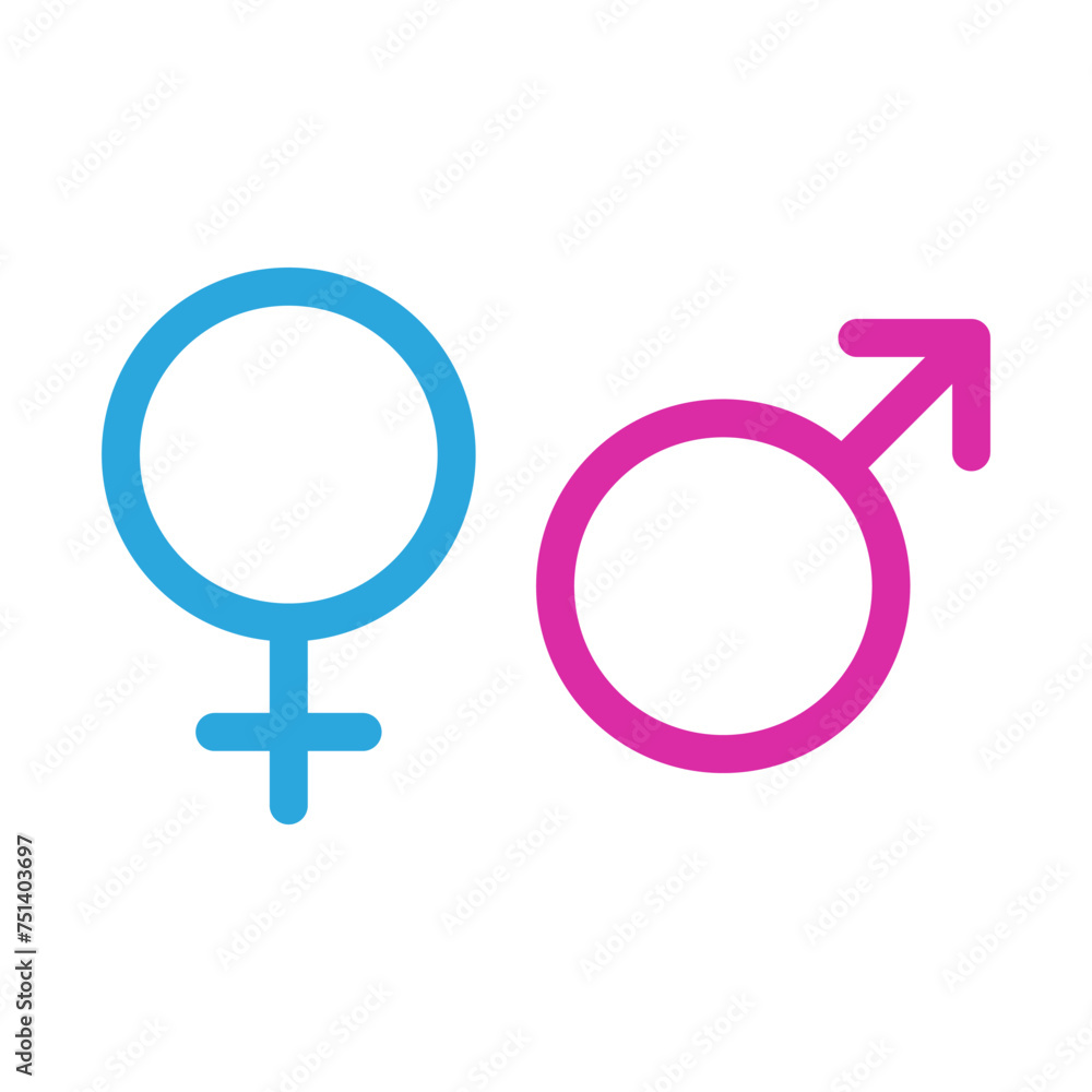 Gender symbol. Female and male icon. Man and woman sign. Gender symbol. Female and male icon. Man and woman sign.