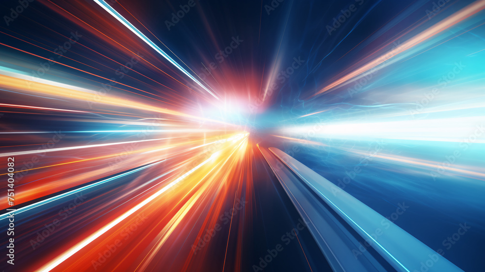 Geometric colorful lines cosmic ray background illustration
