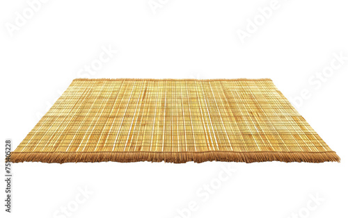 Golden Sushi Mat isolated on transparent Background