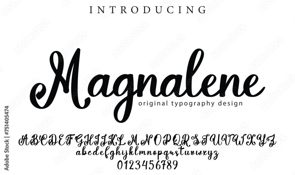 Magnalene Font Stylish brush painted an uppercase vector letters, alphabet, typeface Magnalene Font Stylish brush painted an uppercase vector letters, alphabet, typeface
