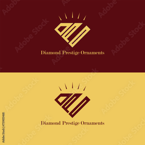 diamond shape logo grid base logo geometrical logo jewellery shop logo fashion jewellery logo ornament jewellery