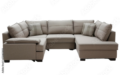 Sofa with L-Shaped Design by Tinu Corner isolated on transparent Background photo