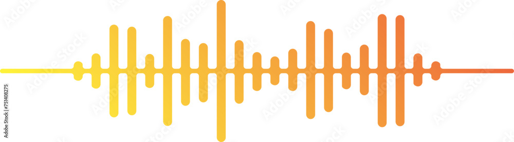 Obraz premium Rounded Blue Gradient Soundwave