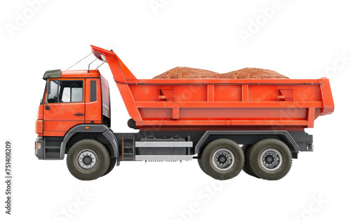 Truck Tipping: Unveiling the Tipper Truck isolated on transparent Background