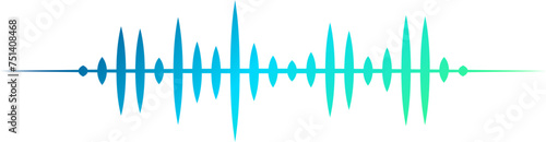 Sharp Blue Gradient Soundwave