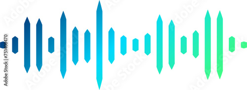 Sharp Blue Gradient Soundwave